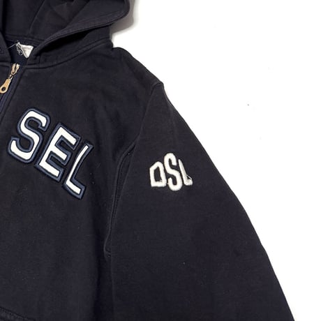 【USED】00's BOOTLEG DIESEL? ZIP SWEAT PARKA