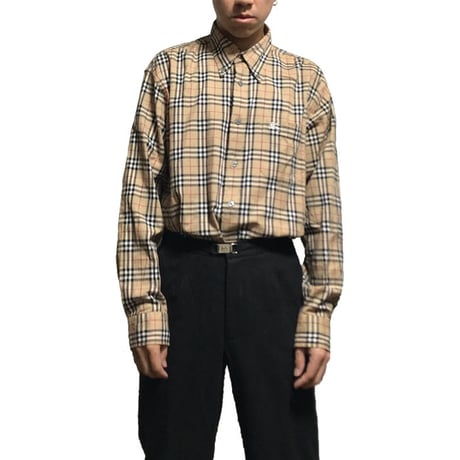 【USED】BURBERRY LONDON NOVA CHECK B.D SHIRT