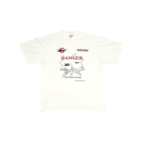 【USED】00's OIU-Heli-Net DANGER T-SHIRT