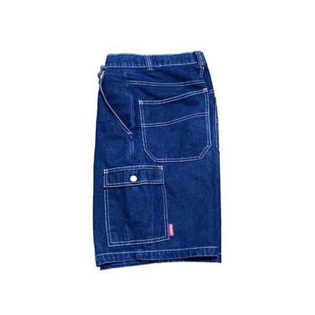 【USED】90'S STUSSY DENIM CARGO SHORTS