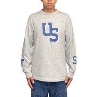 【USED】90's STUSSY “Formation Logo” L/S T-shirt Gray