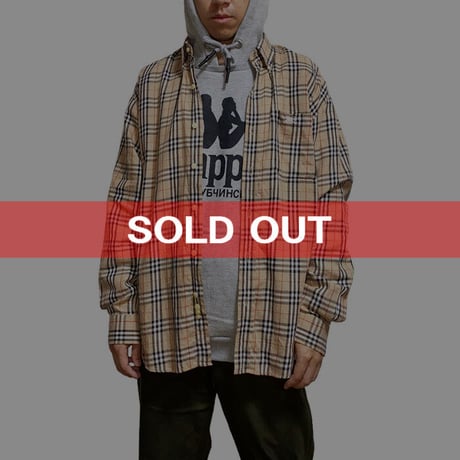 【USED】90'S BURBERRYS NOVA CHECK B.D SHIRT