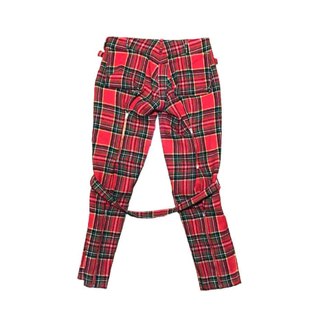 【USED】90'S VIVIENNE WESTWOOD MAN TARTAN CHECK BONDAGE TROUSERS