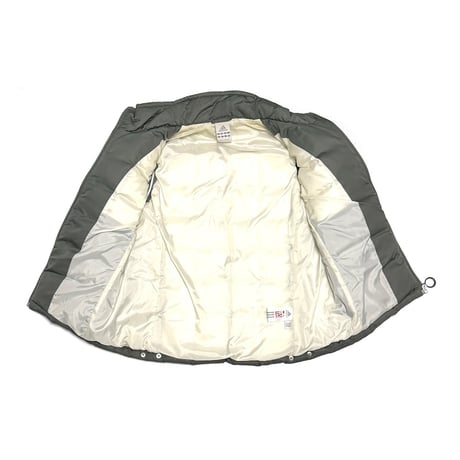 【USED】00's adidas Grid-Quilted Puffer Vest Smoky Olive