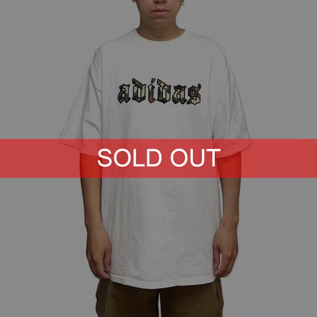 【USED】00's adidas CHICANO STYLE CAMO LOGO T-SHIRT