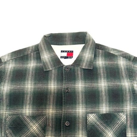 【USED】90's-00's TOMMY JEANS OMBRE CHECK SHIRT