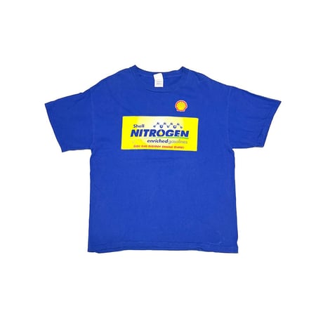 【USED】00's Shell NITROGEN Promo T-shirt Blue