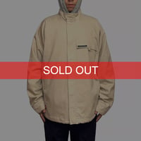 【USED】00's EURO NIKE Minimal Stand Collar Jacket Ivory