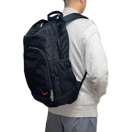 【USED】00's NIKE BACKPACK BLACK with RED SWOOSH