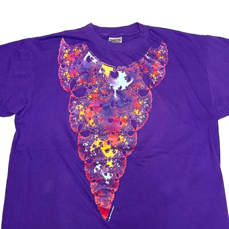 【USED】90's FRACTALVISION T-SHIRT PURPLE