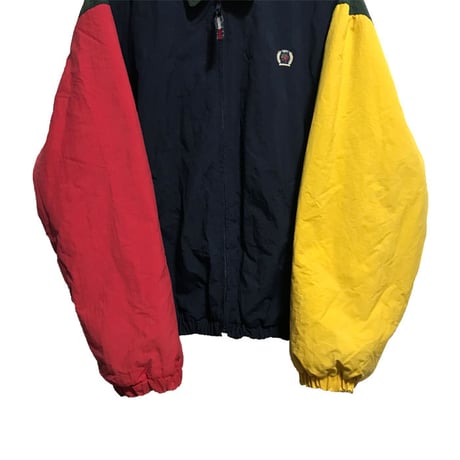 【USED】90'S TOMMY HILFIGER CRAZY PATTERN BOMBER JACKET
