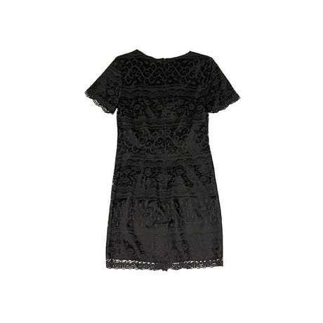 【USED】70'S Sheri Martin BLACK LACE DRESS
