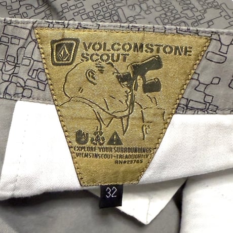 【USED】00's VOLCOM "STONE SCOUT" Allover Maze Cargo Pants