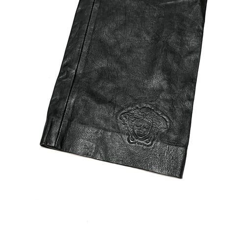 【USED】90's VERSACE JEANS COUTURE LEATHER PANTS