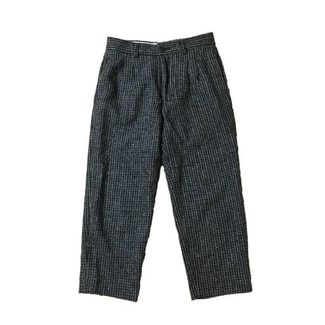【USED】WOOL HOUNDSTOOTH CROPPED TROUSERS