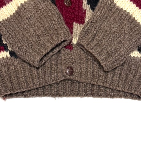 【USED】00's BEAR COWICHAN KNIT CARDIGAN