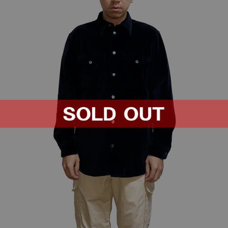 【USED】HELMUT LANG 1997 VELOUR SHIRT