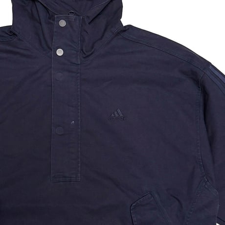 【USED】2010's adidas Tonal 3-Stripes Hooded Anorak Jacket