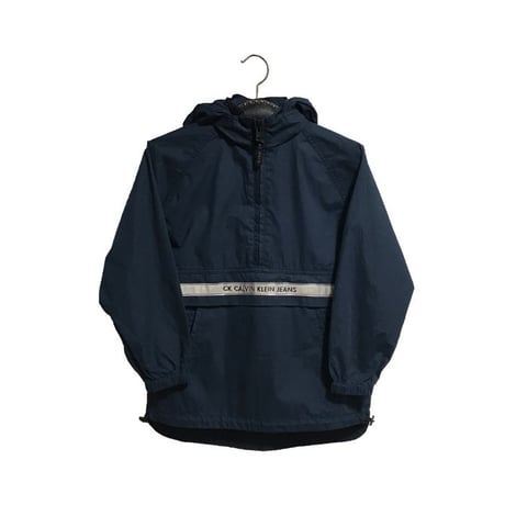 【USED】90'S CALVIN KLEIN JEANS REFLECTIVE LINE PULLOVER FOR LADY'S