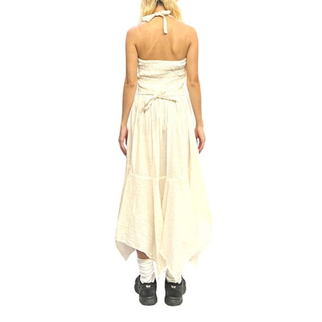【USED】70'S BOHO HALTER DRESS