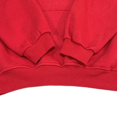 【USED】90'S CRU LOGO SWEAT PARKA RED
