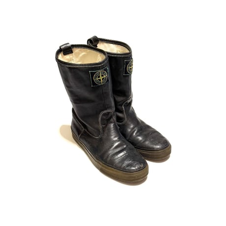 【USED】80's STONE ISLAND MARINA LEATHER PECOS BOOTS