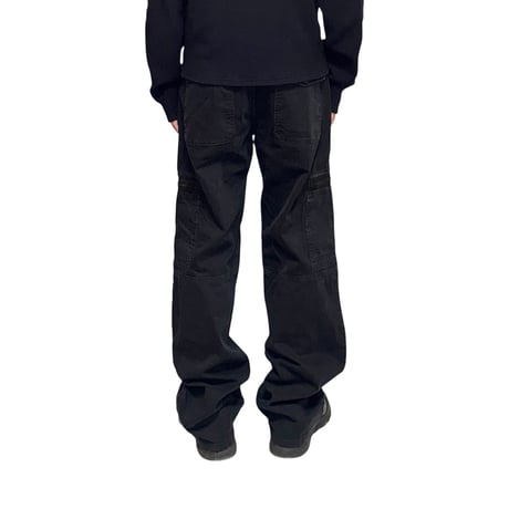 【USED】00's R.NEWBOLD Black Herringbone Utility Trousers