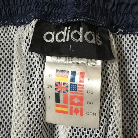 【USED】90'S ADIDAS NYLON TRACK PANTS NAVY
