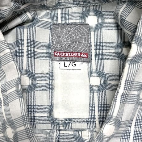【USED】00'S QUIKSILVER TECHNO S/S SHIRT