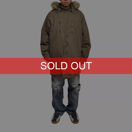【USED】00's EURO Levi's Red Tab Mods Style Parka / 2way Quilted Liner & Detachable Fur Hood