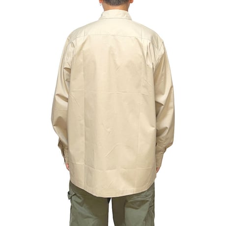 【DEAD STOCK】00'S STUSSY LINE DESIGN SHIRT BEIGE
