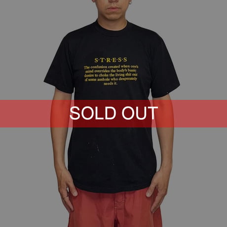 【USED】90's STRESS T-SHIRT