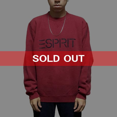 【USED】90'S ESPRIT SWEATSHIRT WINERED