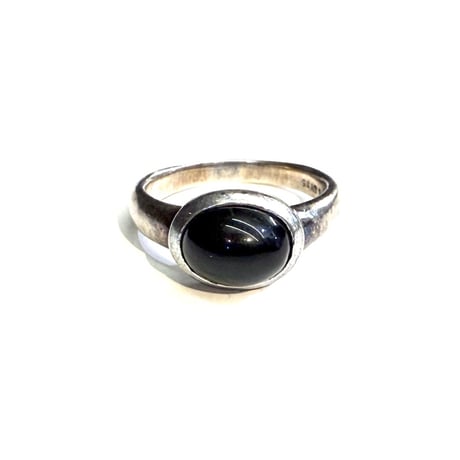 【USED】Vintage Sterling Silver Black Onyx Ring