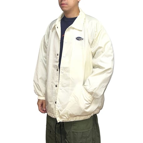 【USED】90's-00's VANS COACH JACKET WHITE