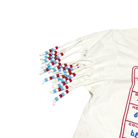 【USED】80's Elvis Presley ID CARD BEADED FRINGE T-SHIRT