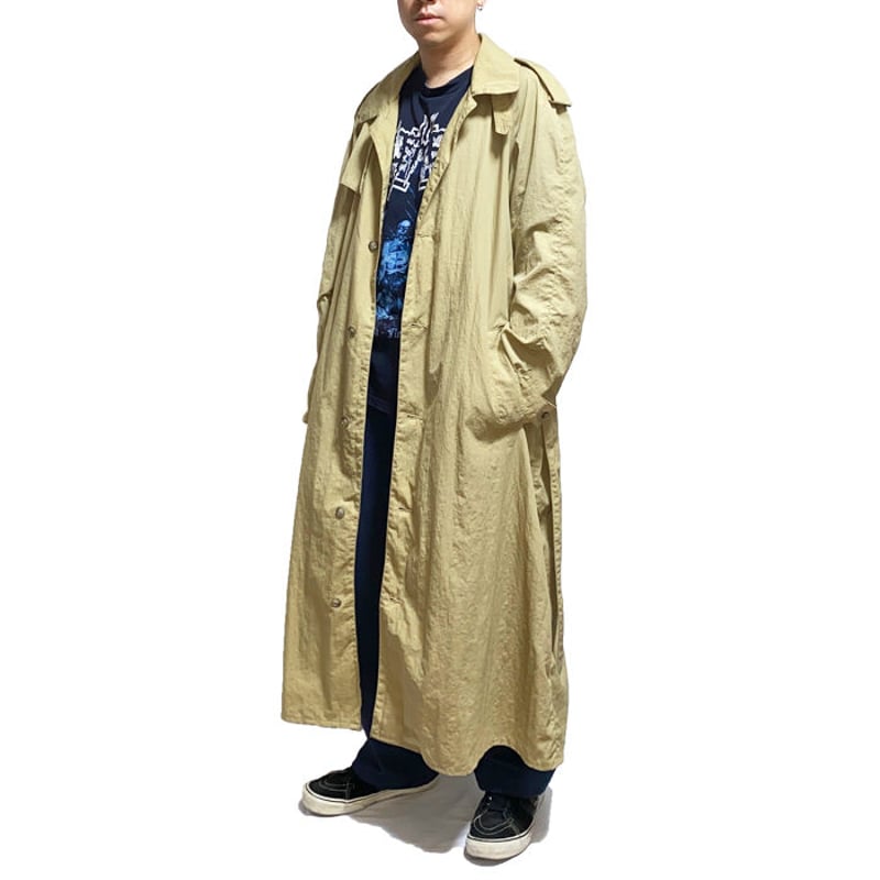 80sビンテージ バナナリパブリックトレンチコート ナイロン シングル