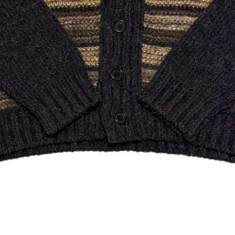 【USED】00's & DOLCE&GABBANA BORDER COLLARED KNIT CARDIGAN