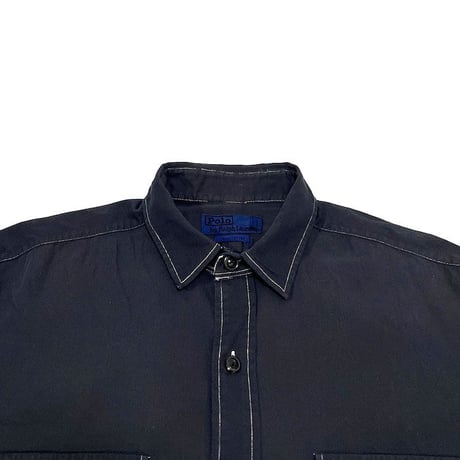 【USED】90'S POLO BY RALPH LAUREN DOUBLE POCKET OVERSIZED SHIRT