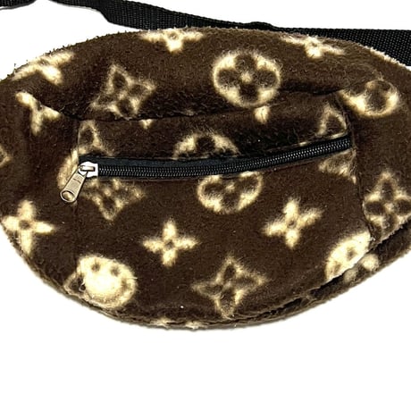 【USED】90's BOOTLEG MONOGRAM FLEECE BUMBAG