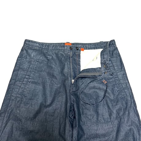 【USED】00's HUGO BOSS Cropped Tech Drawcord Pants