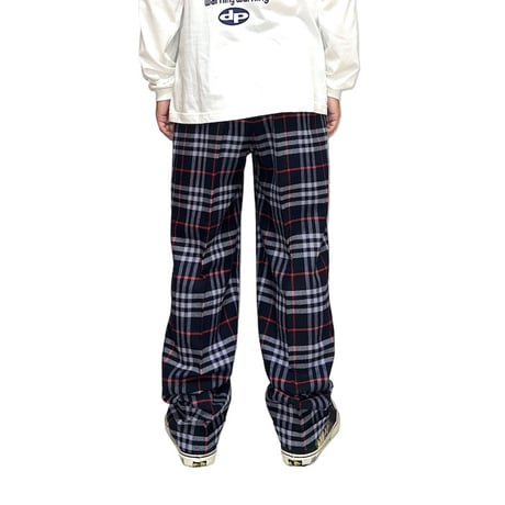 【USED】80'S-90'S BURBERRYS NAVY NOVA CHECK TROUSERS MADE IN ENGLAND