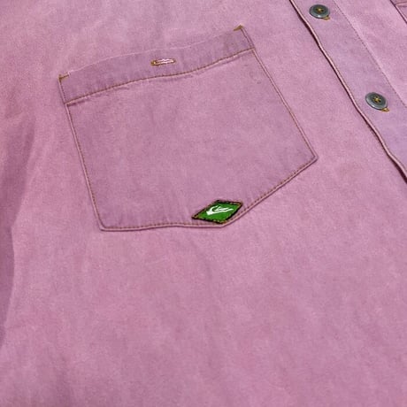 【USED】80'S QUIKSILVER COTTON SHIRT PINK PURPLE