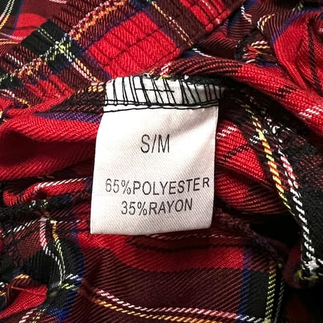 【USED】80's-90's SCOTLAND TARTAN CHECK EASY PANTS