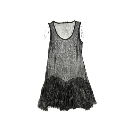 【USED】00's LAUREN VIDAL TULLE DRESS BLACK