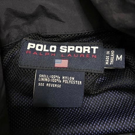 【USED】90'S POLO SPORT RALPH LAUREN NYLON JACKET BLUE