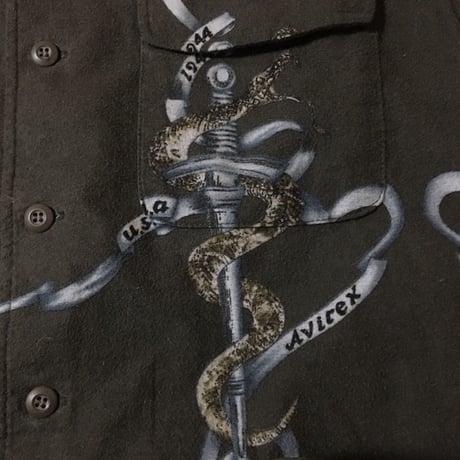 【USED】AVILEX USA HARD CORE SHIRT