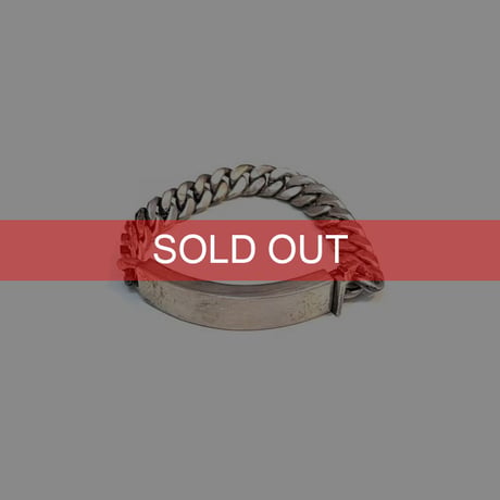 【USED】Vintage MEXICAN SILVER 925 HEAVY INSERT ID BRACELET