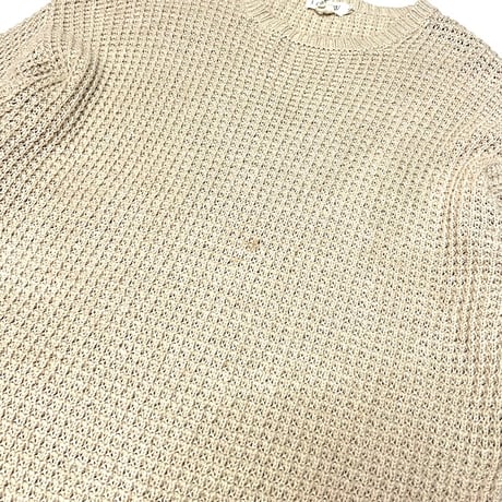 【USED】00's J.CREW LOW GUAGE COTTON LINEN KNIT SWEATER