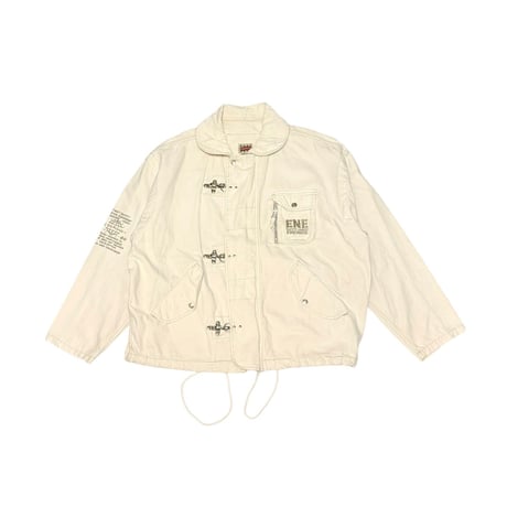 【USED】90's ENERGIE FIREMAN DESIGN COTTON JACKET IVORY